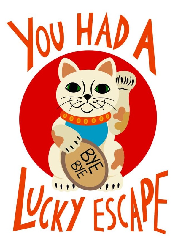 You had a lucky escape break up divorce card created by Stonefoxes