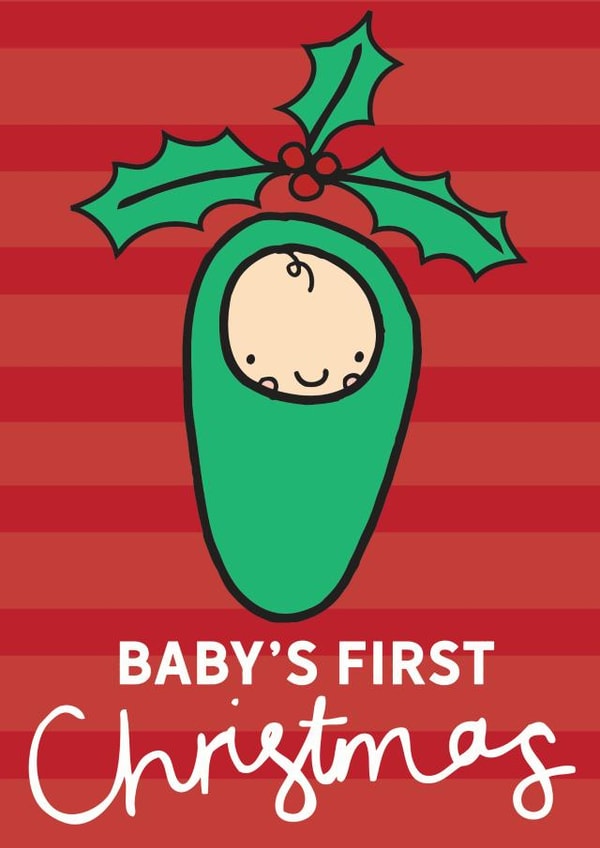 Baby's First Christmas Card 1001 created by Dottypink Designs