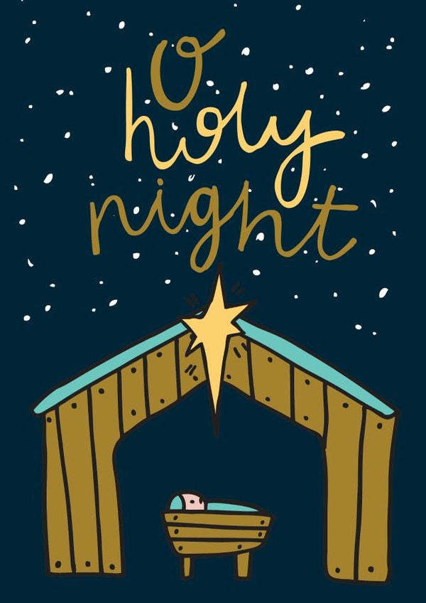 O Holy Night Christmas Card created by Dottypink Designs