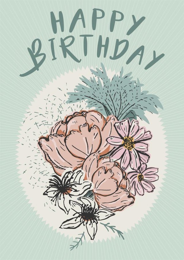 Happy birthday bouquet created by Kattern Design