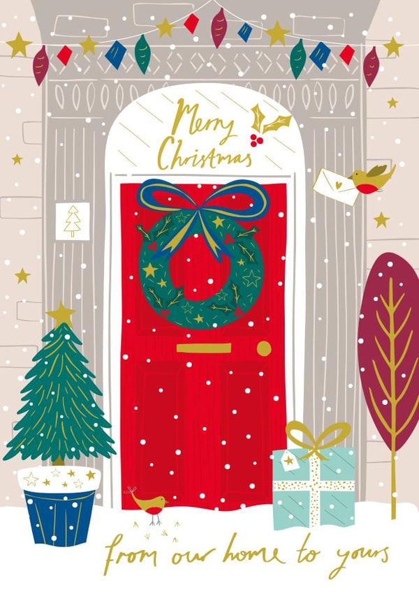 Traditional Christmas Card - From Our Home To Yours created by Jessica Hogarth