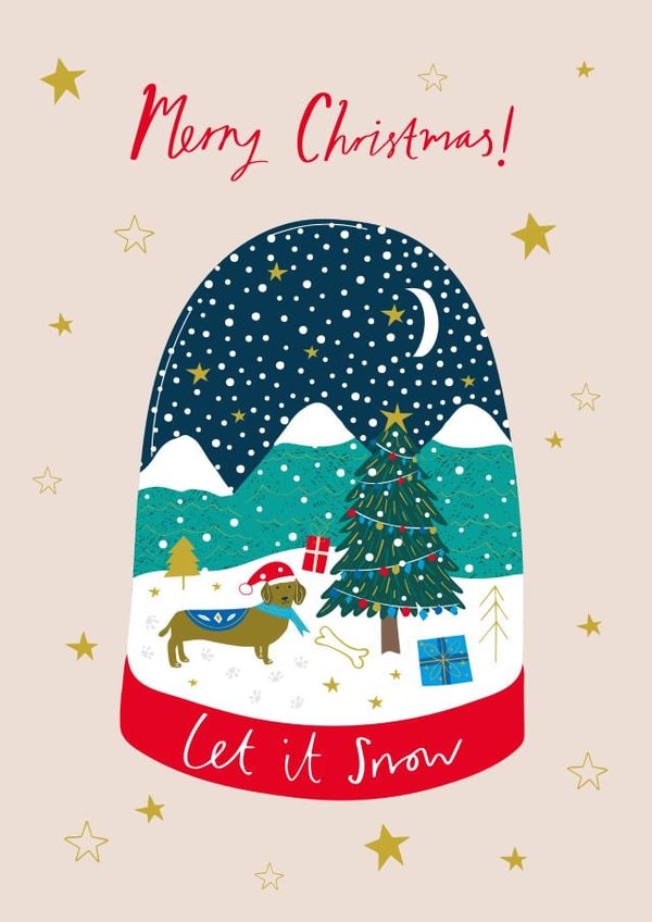 Dachshund Christmas Card created by Jessica Hogarth
