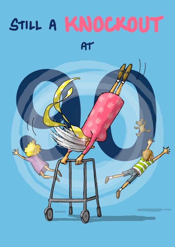 90th birthday knockout created by Bryony Jackson Walters