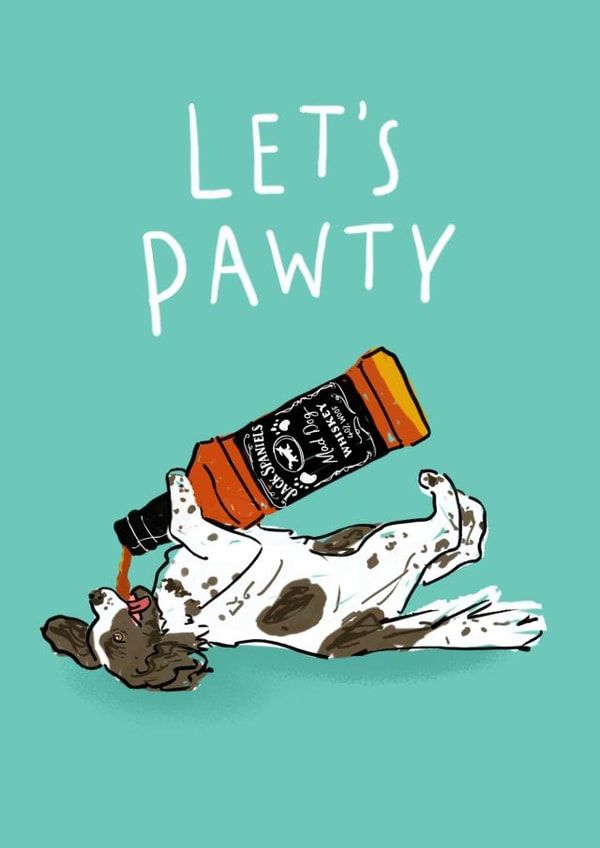Drunken Spaniel Partying created by Salty Siren Studios