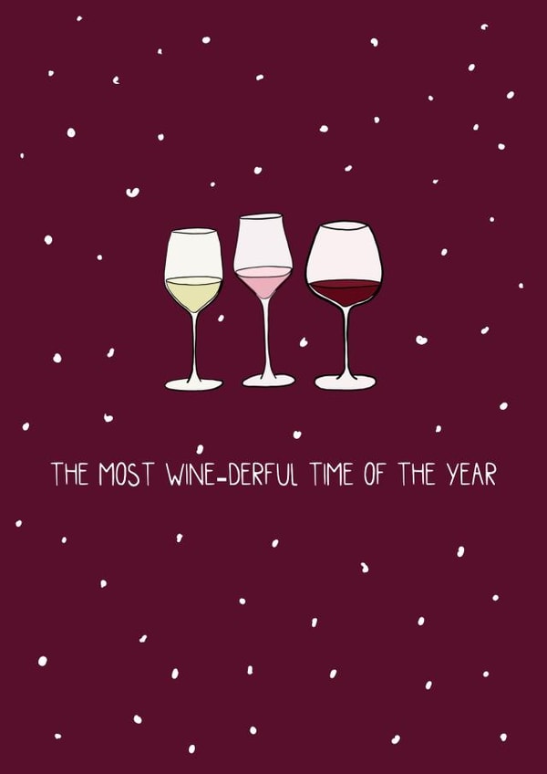 Wine Lovers Christmas Card created by Tiny Tiger