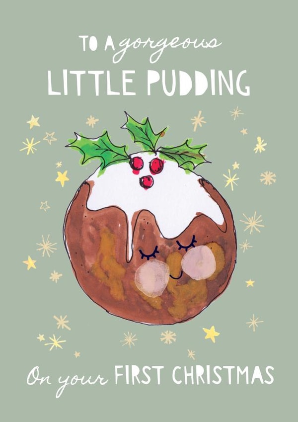Little Pudding First Christmas Card created by Bow & Bell