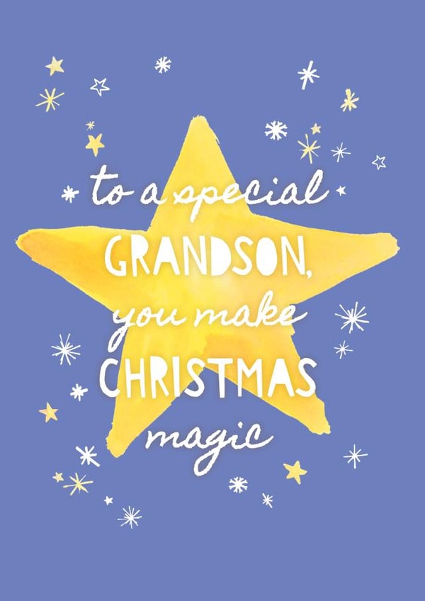 Magic Grandson Christmas card created by Bow & Bell