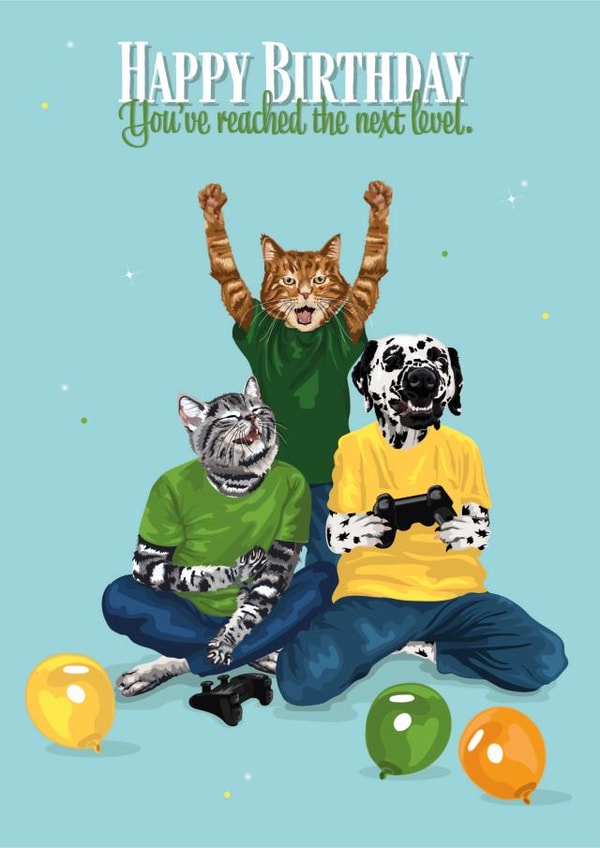 Children's Dotty Dog Next Level Video Game Card created by Dotty Dog