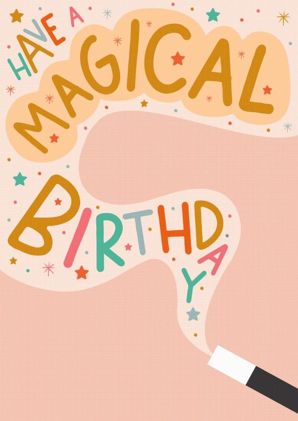 A magical birthday card for a little lady created by The Pattern Press
