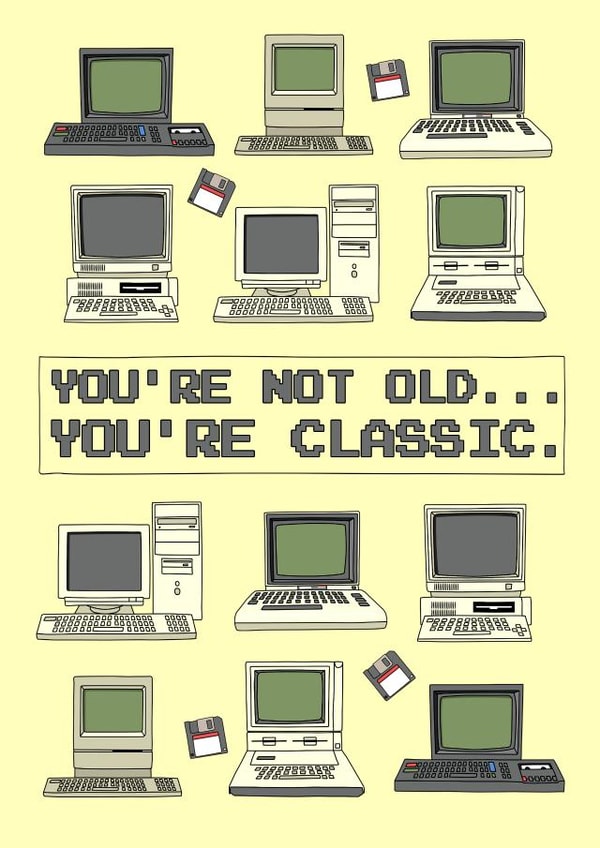 Retro Birthday Card - Classic Computers created by NerdShizzle
