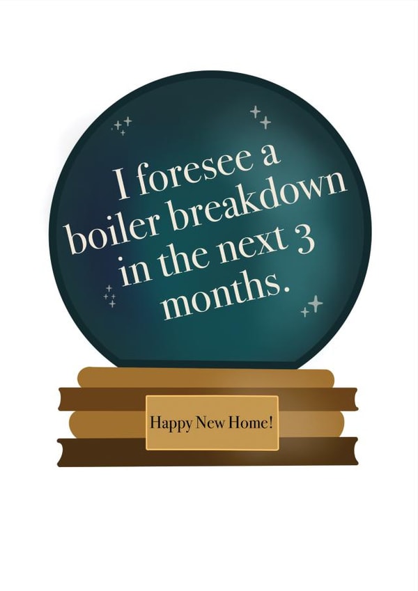 Crystal Cursewords New Home Boiler Breakdown Card created by The Sweary Card Co