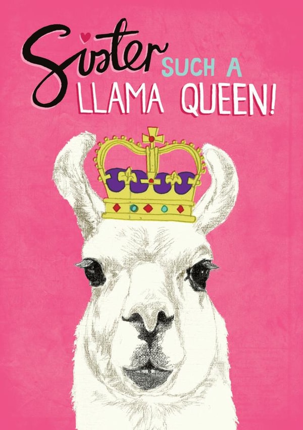 Sister, such a Birthday llama queen! created by Pencilface