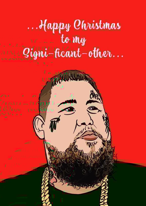 Rag n Bone man significant other Christmas card created by Dani Verbeeten