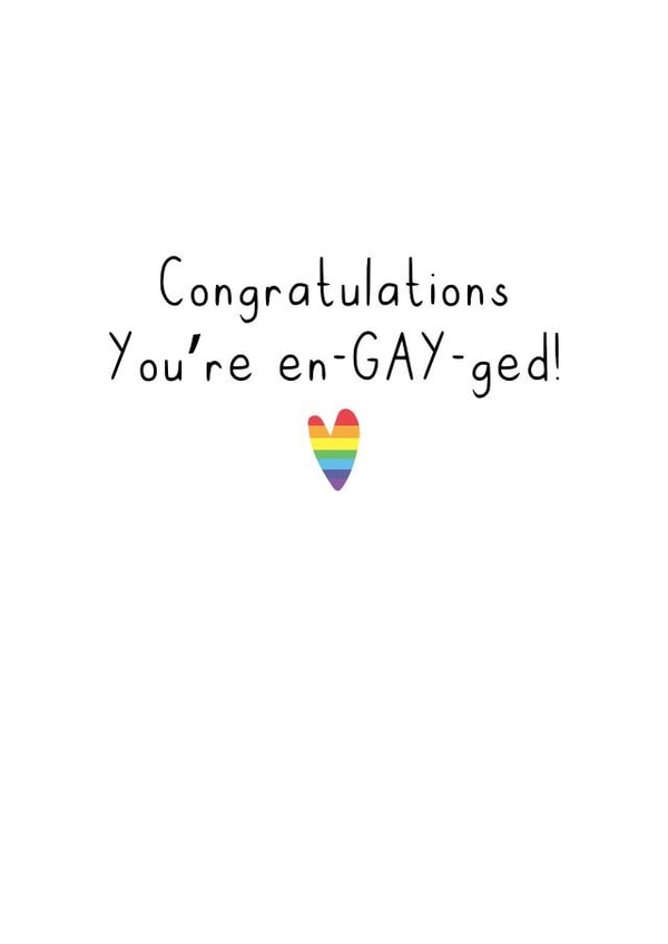Congratulations You're En-gay-ged - Engagement Celebration Card created by Violet Owen Designs