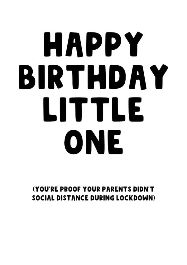 Lockdown Baby's 1st Birthday Social Distancing Parents created by The Blunt Badger