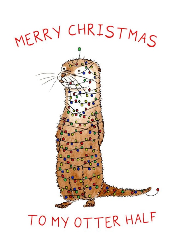 Otter Christmas Card 1000 created by Otterly Madness