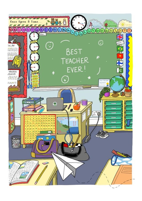 Best Teacher Ever created by Homebird Art