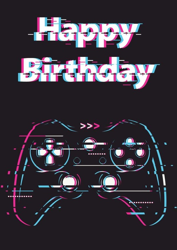 Birthday Card for gamers created by Kelman Cards