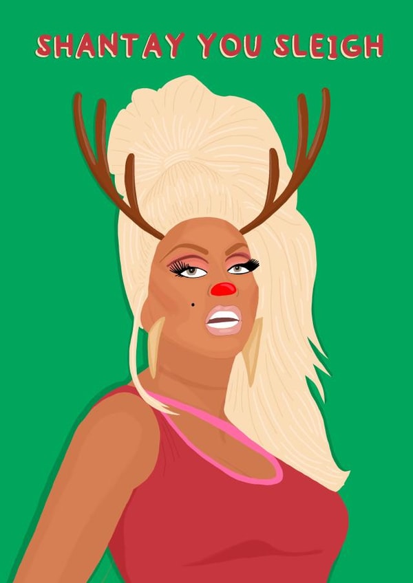 Ru Paul You Sleigh Card  created by Red Koala