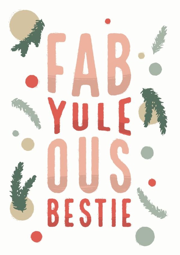 Best friend Christmas card created by Joyful Joyful