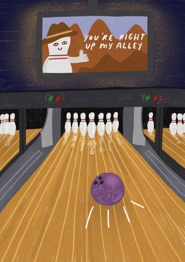 Bowling Love Card created by skeletondraw