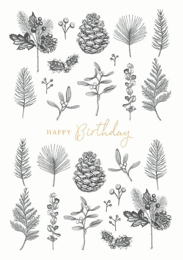 Happy Birthday Plant & Foliage Birthday Card created by Lucy Francis