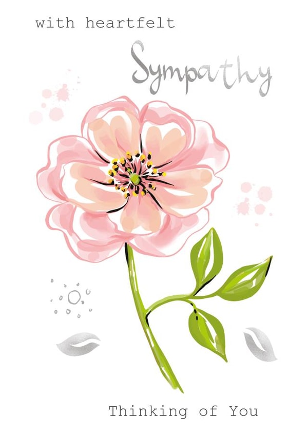 Sympathy Pink Rose Card created by SABIVO Design by Sabina