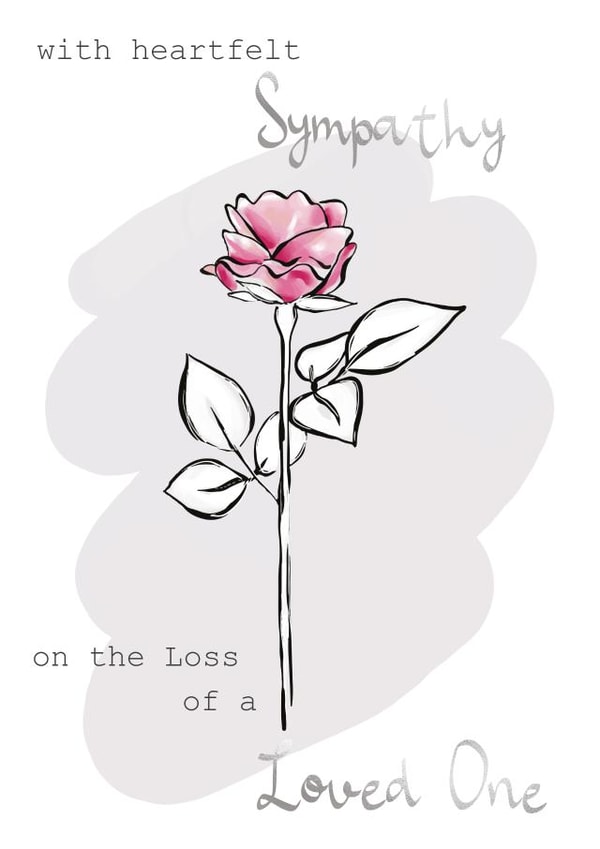 Sympathy of A Loved One Rose Card created by SABIVO Design by Sabina