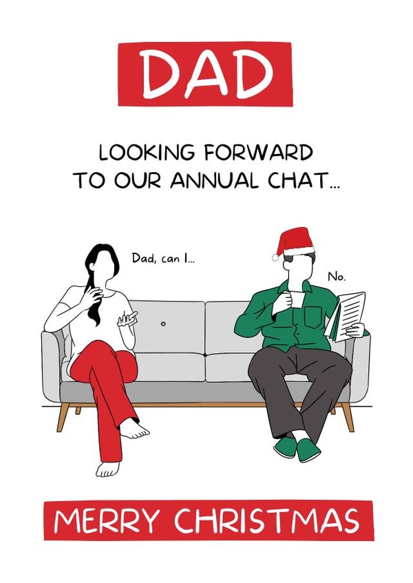 Quality time with Dad Christmas card 1001 created by I Made A Funny!
