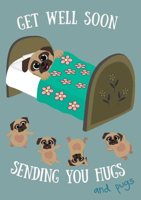 Get Well Soon & Sending You Pugs created by Puggy Designs