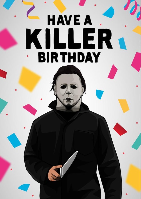 Michael Myers Halloween Scary Horror Personalised Christmas Card - TheCardZoo