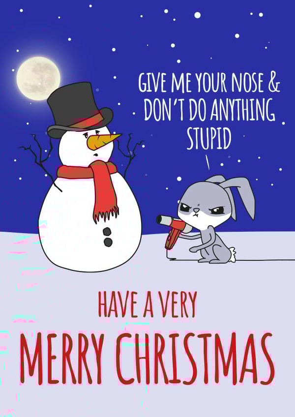 The Christmas Rabbit and Snowman created by NerdShizzle