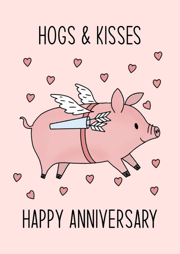 Happy anniversary, for him, for her, pun, girlfriend, boyfriend, husband, wife created by By Emma Dearling