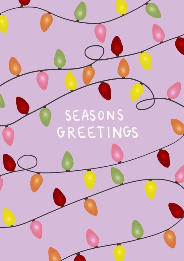 Seasons Greetings Fairy Lights Christmas Holiday Card created by Marie Wilkinson