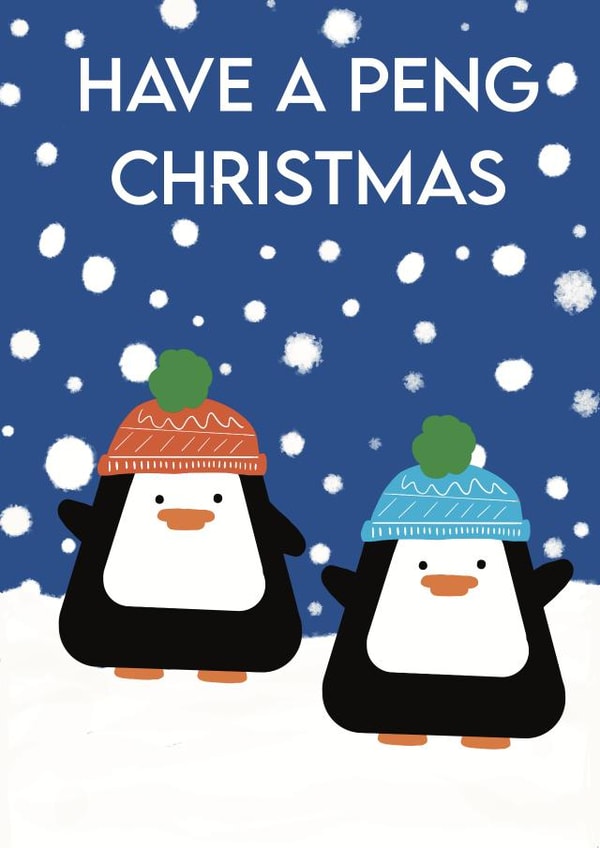 Have a peng Christmas! Cute penguin card! created by Emma TK Design