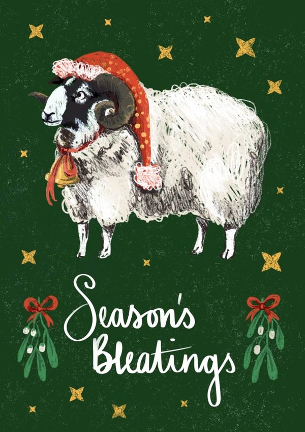 Christmas Sheep Seasonal Greetings created by Rebecca Bagley