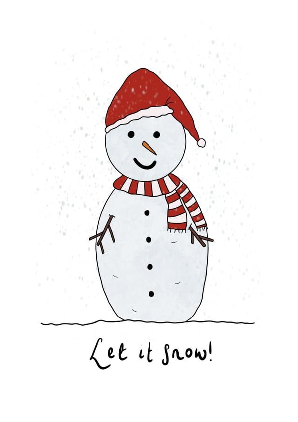 Let it Snow Christmas Card created by Illustrate by Elfums