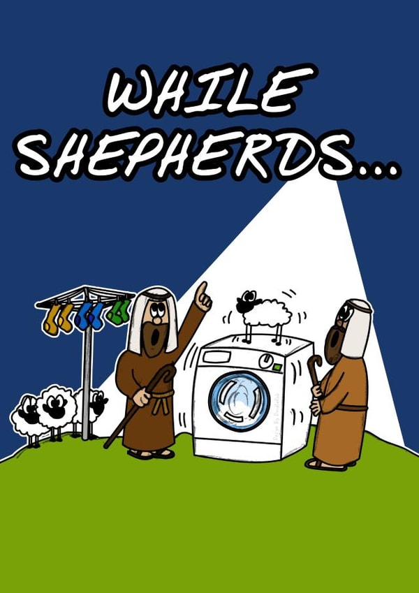 Funny Christmas Shepherds created by Doodle Rob