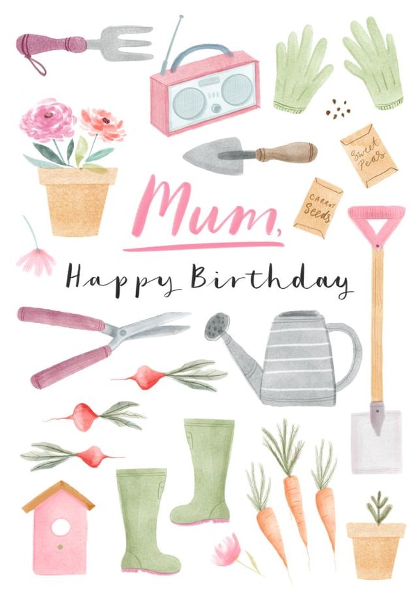 Mum Birthday Gardening Card created by Dalia Clark Design