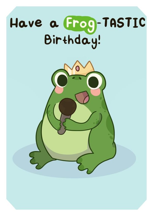 Frog birthday card created by Abigail Taras