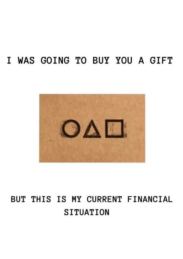 Squid Games inspired Card created by Ellie & Co