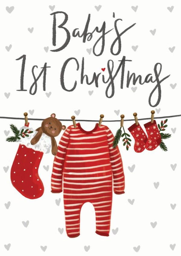 Cute Baby's First Christmas Card created by Making Meadows Ltd