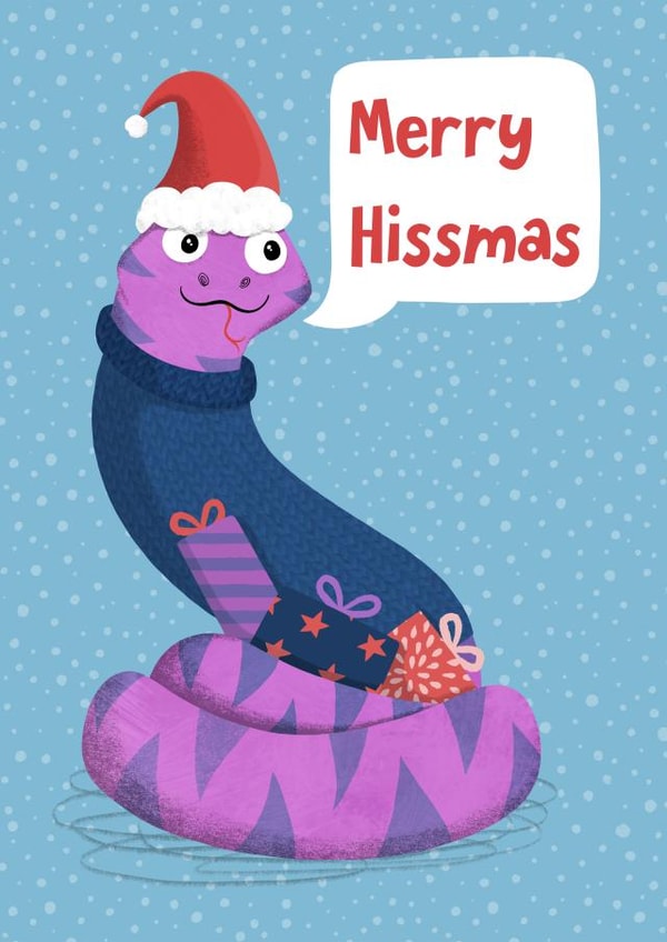 Merry Hissmas Christmas Card created by Katherine Lynas
