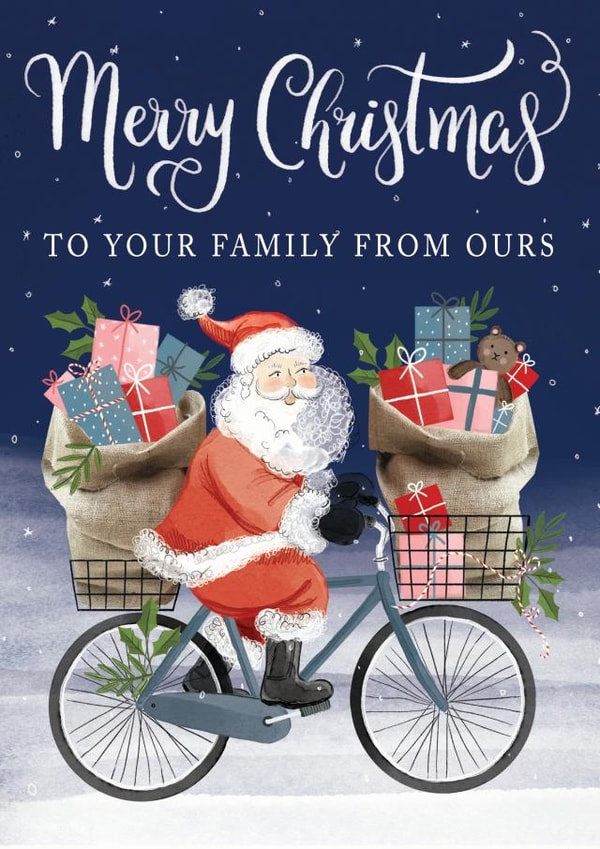 Merry Christmas Santa dashing through the snow card created by Making Meadows Ltd