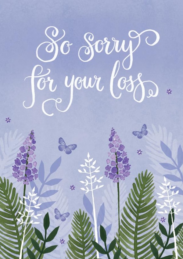 Floral so sorry for your loss card created by Making Meadows Ltd