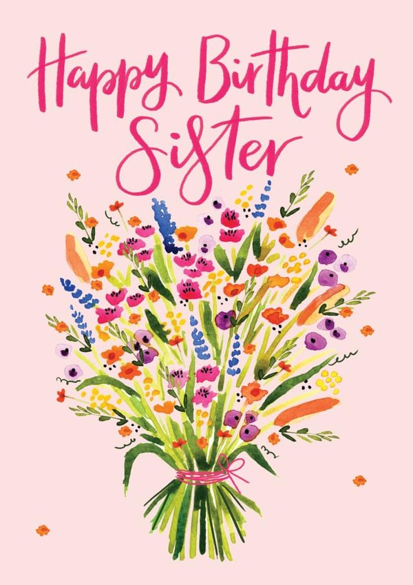 Pretty floral Happy Birthday Sister card created by Making Meadows Ltd