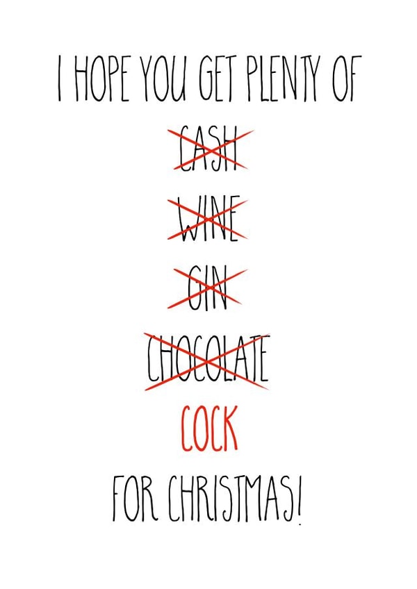 Christmas cock card created by Adam Regester