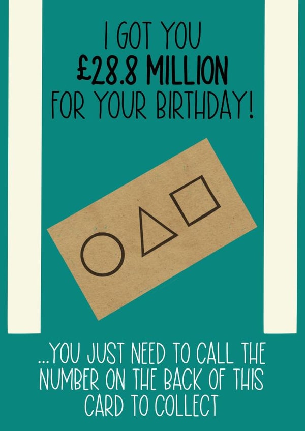 Squid Game Birthday Card created by Silky Rose Design