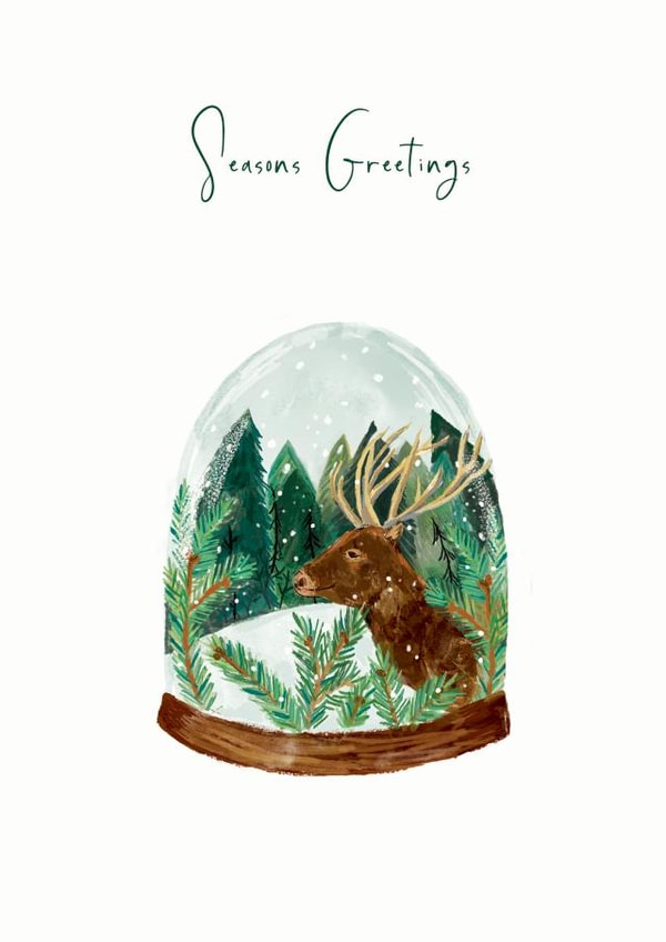 Reindeer Snowglobe created by Pink Pen Studio