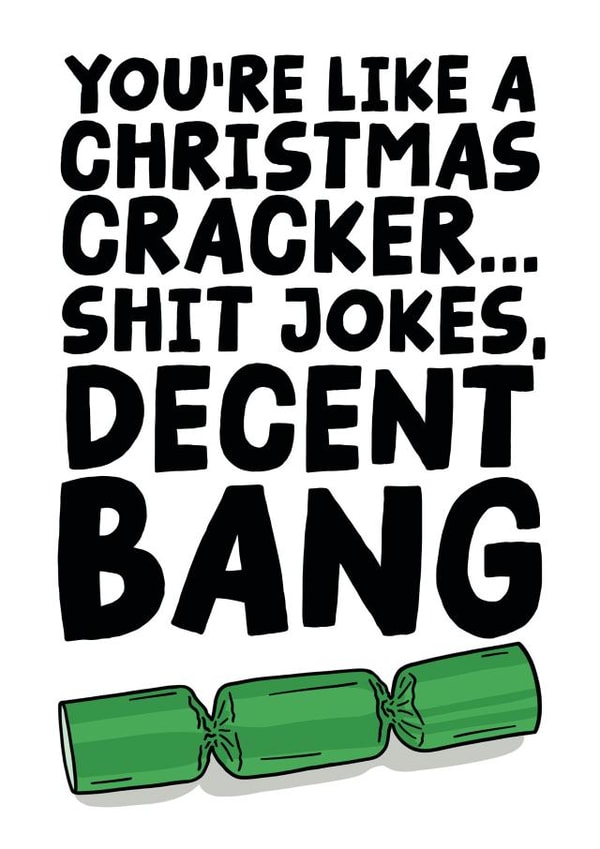 Funny - Cheeky - Joke - Christmas Cracker - Christmas Card created by Studio Doodles